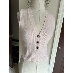 Sweater vest blue rain x Francesca’s light pink XSmall